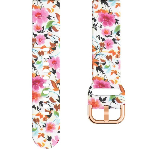 Smooth strap for Samsung Galaxy Watch Active 22mm, Bird and Flower