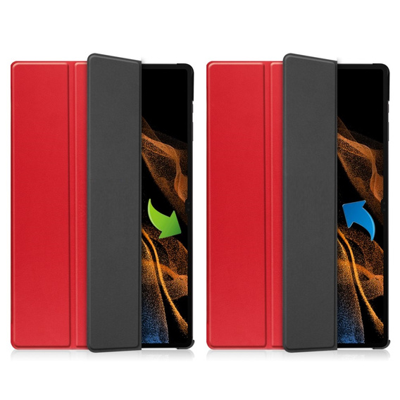 Case for Samsung Galaxy Tab S9 Ultra, Smartcase, red