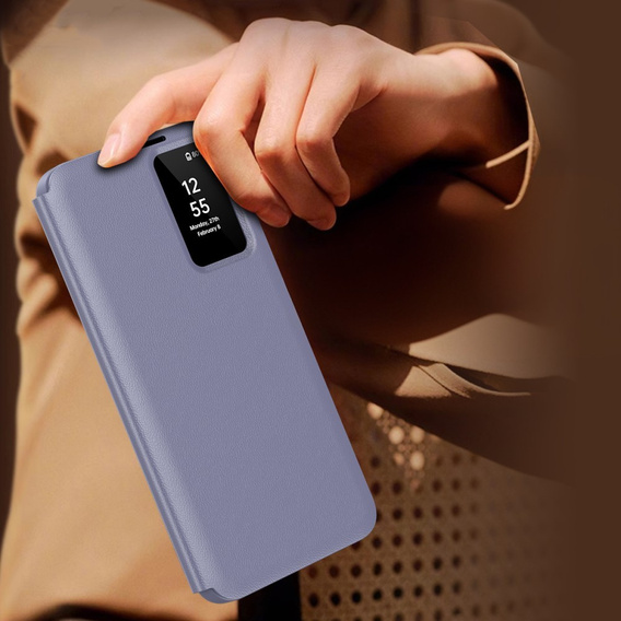 Flip case for Samsung Galaxy A55 5G, Smart View Wallet, purple