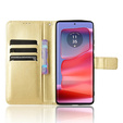 Flip case for Motorola Edge 50 Pro, Crazy Horse Wallet, gold