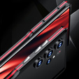 Case LUPHIE for Samsung Galaxy S23 Ultra, Armor Bumper, black / red