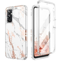 Case for Samsung Galaxy A14 4G/5G, Suritch Full Body Marble, white