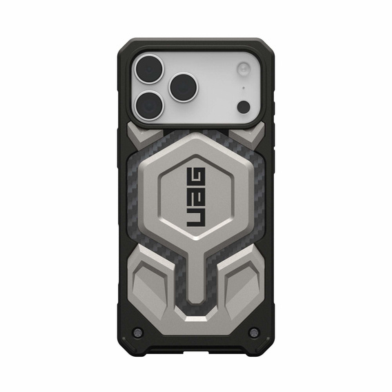 Urban Armor Gear case for iPhone 17 Pro Max, Monarch Pro Kevlar MagSafe, Titanium