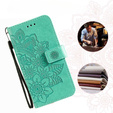 Flip case for Samsung Galaxy A14 4G/5G, Mandala Flower, green