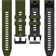 Silicone Strap for Garmin Fenix 7 / Forerunner 965 / 955 / 945 / 935, Green / Black