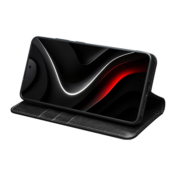 Qialino leather case with flap Wallet for Samsung Galaxy S26 Ultra, black