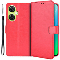 Flip case for OnePlus Nord CE 3 Lite 5G, Crazy Horse Wallet, red