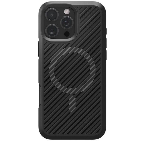 The Spigen Case for iPhone 16 Pro Max, Core Armor MagSafe, black + 9H Tempered Glass