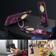 GKK case for Galaxy Z Flip 5 5G, Corners Dropproof MagSafe, clear / purple