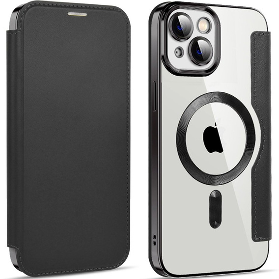Flip case for iPhone 13, RFID Wallet MagSafe CamShield, black