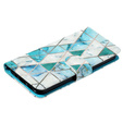 Flip case for Xiaomi Redmi 13C / Poco C65, Wallet, Marble green