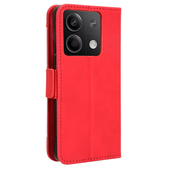 Flip case for Xiaomi Redmi Note 13 5G, Card Slot, red