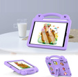 Children's case for iPad 9.7" 2018/2017 (6/5 gen.) / Pro 9.7" 2016, Cute Patterns, with stand, purple
