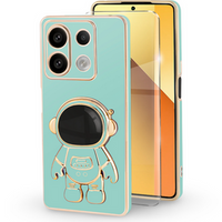 Case for Xiaomi Redmi Note 13 5G, Astronaut, green + 9H Tempered Glass