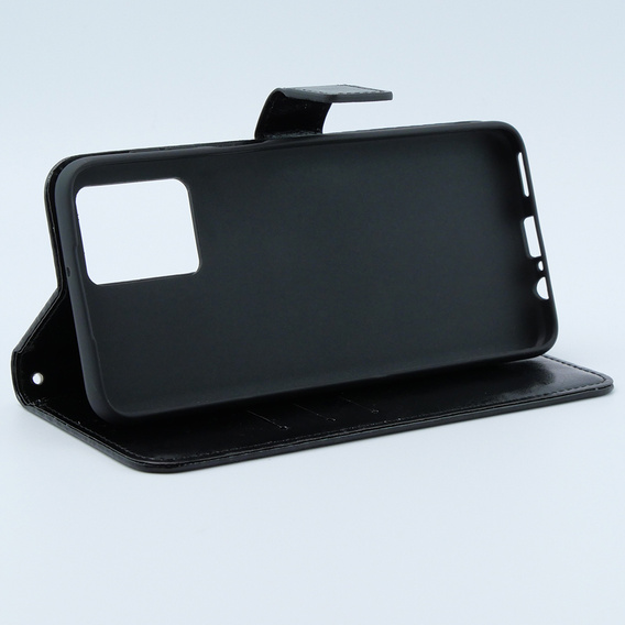 Flip case for Motorola Moto G54 5G, Crazy Horse Wallet, black