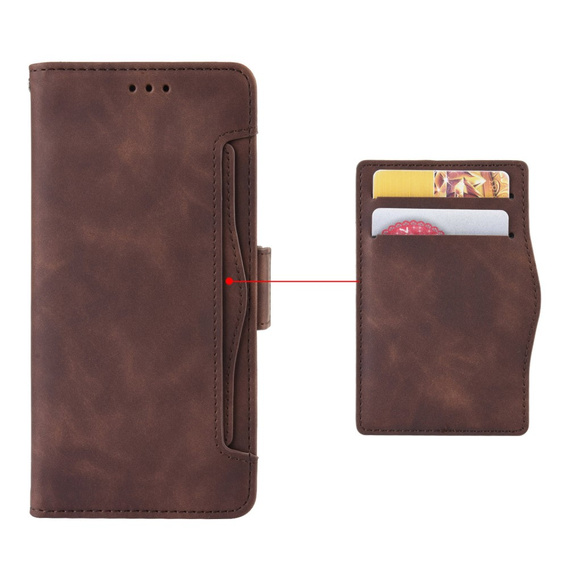 Flip case for Infinix Hot 50 4G, Card Slot, brown