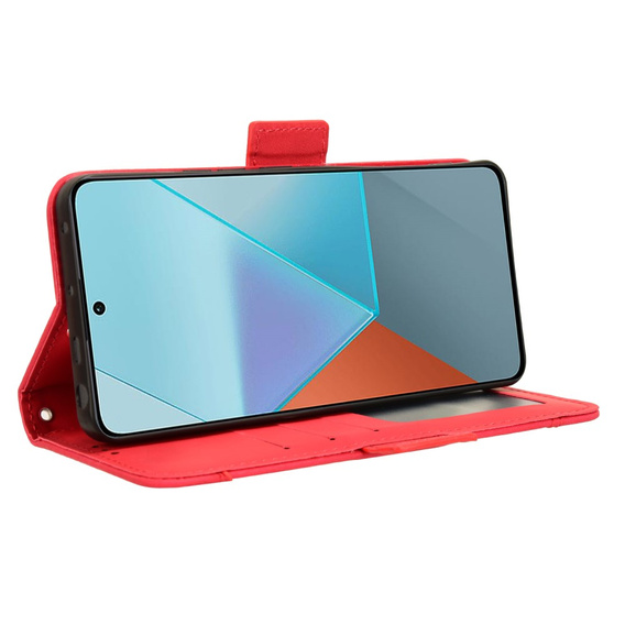 Flip case for Xiaomi Redmi Note 13 Pro 5G, Card Slot, red