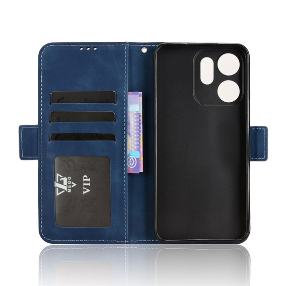 Flap case for Oppo Reno 14F, Card Slot, wallet, navy blue