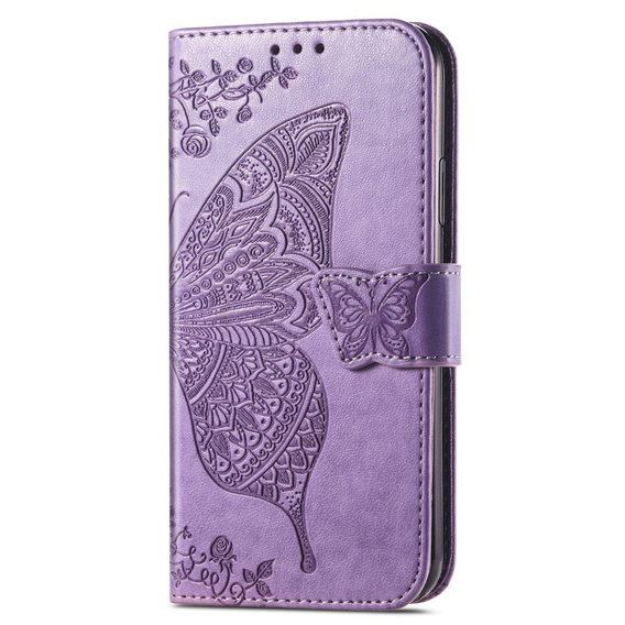 Flip case for Motorola Moto G73 5G, Butterfly, purple