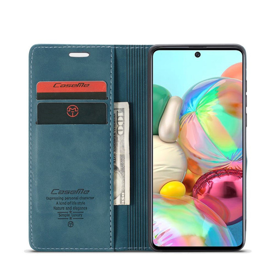 CASEME case for Samsung Galaxy A71, Leather Wallet Case, green