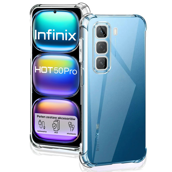 Case for Infinix Hot 50 Pro 4G, Dropproof, transparent