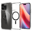 Spigen MagSafe Case for iPhone 16 Pro Max, Ultra Hybrid, transparent + 9H Tempered Glass