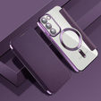 Flip case for Samsung Galaxy S23, Wallet, MagSafe, purple