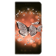 Flip case for Xiaomi Redmi Note 12 4G, Wallet, butterfly and crystals, black