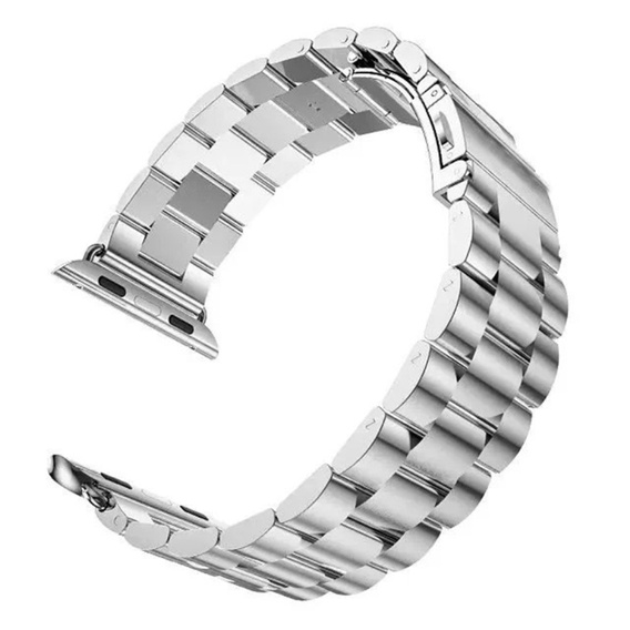 Stainless segments bracelet for Apple Watch 7/6/5/4/SE/3/2/1 45/44/42mm, Silver