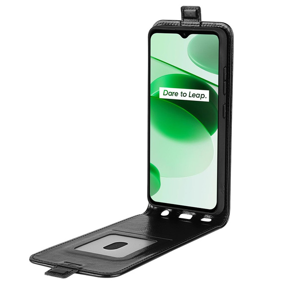 Flip case for Realme C35, Flip, black