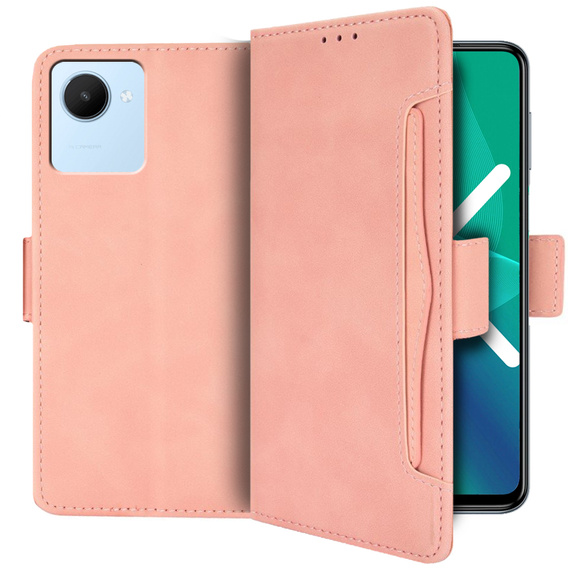 Flip case for Realme C30 / Narzo 50i Prime, Card Slot, pink