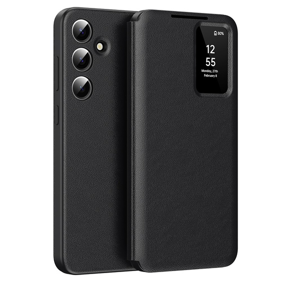 Flip case for Samsung Galaxy S24 FE, Smart View Wallet, black