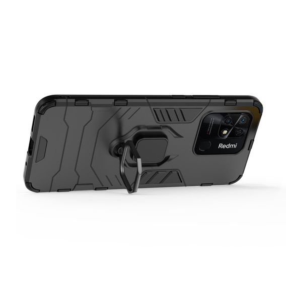 Case for Xiaomi Redmi 10C, Kickstand Ring, black