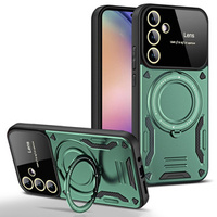Armored Case for Samsung Galaxy A55 5G, Magnetic Ring, green