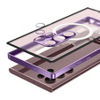 Camera Protection Case for Samsung Galaxy S22 Ultra, CamShield MagSafe, transparent / purple