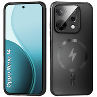Case for Oppo Reno 14, for MagSafe, with camera protection, black