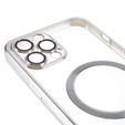 Case for iPhone 12 Pro, Electro MagSafe, silver + Screen Glass