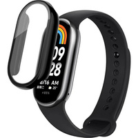 2in1 Case + Tempered Glass for Xiaomi Smart Band 10 / 9 / 8, black