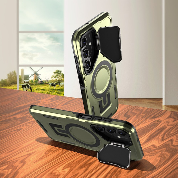 Case for Samsung Galaxy A16, Military MagSafe with camera protection, green