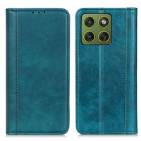 Split Leather Flip Case for Motorola Edge 70