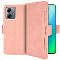 Flip case for Motorola Moto G14, Card Slot, pink