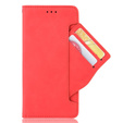 Flip case for Oppo Reno5 Lite, Card Slot, red