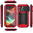 Case for iPhone 15 Pro Max, R-JUST CamShield Slide, armoured, red / black