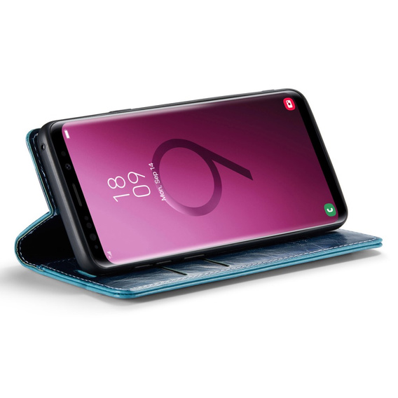 CASEME flip case for Samsung Galaxy S9, Waxy Textublue, blue