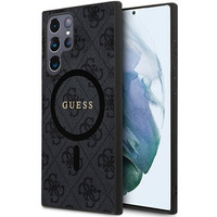 GUESS Case for Samsung Galaxy S24 Ultra, 4G Ring Classic Logo, grey