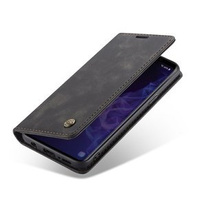 CASEME case for Samsung Galaxy S9, Leather Wallet Case, black