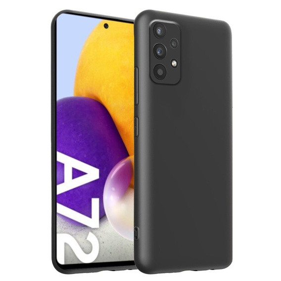 Case for Samsung Galaxy A72 / A72 5G, Silicone Lite, black