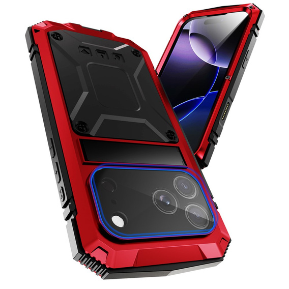 R-JUST case with stand and built-in glass for iPhone 17 Pro