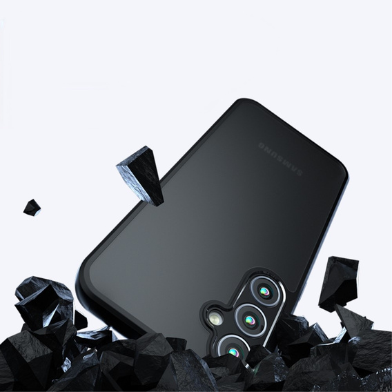 Case for Samsung Galaxy A15, Fusion, transparent / black + 9H glass