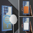 Case for Samsung Galaxy S24 Ultra, ERBORD Impact Guard, MagSafe, blue